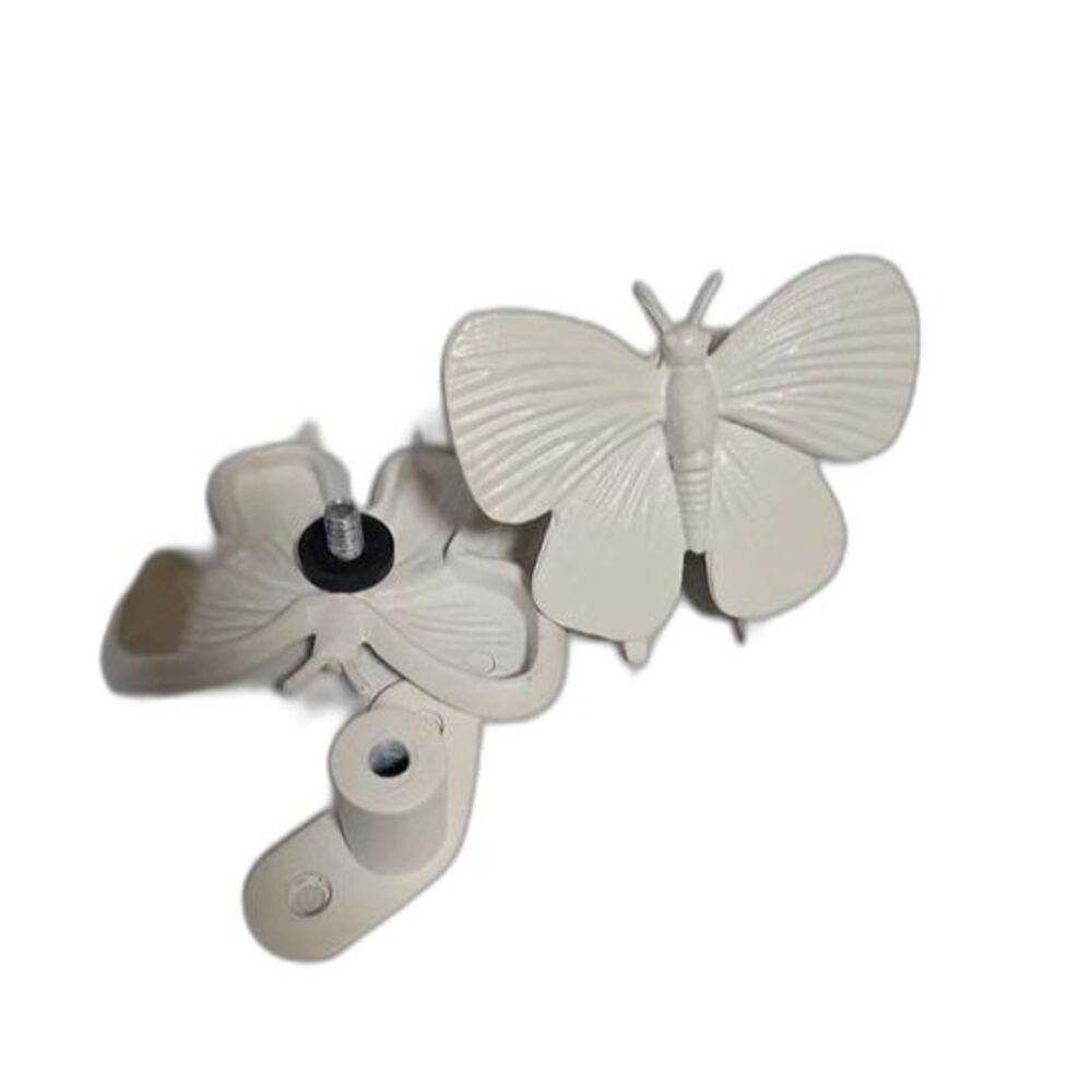 Pottery Barn Kids White Butterfly Wall Hooks Set of 2 Polyresin Retired Decor